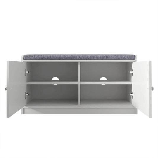 Timechee Entyrway Shoe Change Bench Storage Cabinets with Cushion