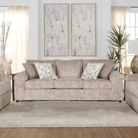 Roundhill Furniture Nason Wide Wale Corduroy Sofa, Loveseat, and Cuddle Chair Set