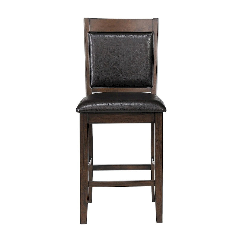 Ferrara Walnut and Brown 9-piece Counter Height Dining Set