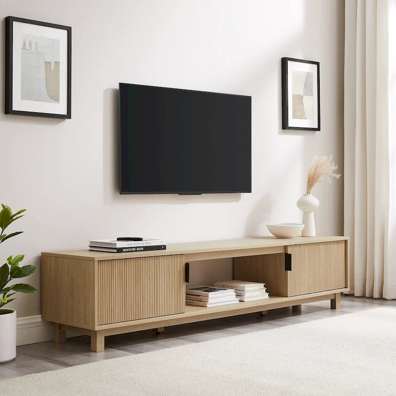 Middlebrook Designs Modern 70-inch Fluted-Door TV Stand