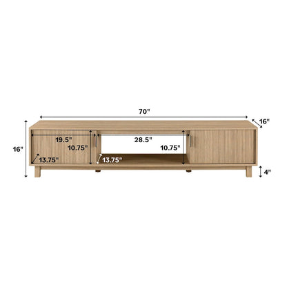 Middlebrook Designs Modern 70-inch Fluted-Door TV Stand