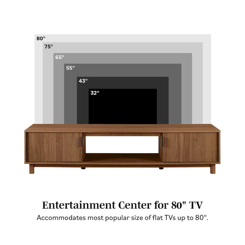 Middlebrook Designs Modern 70-inch Fluted-Door TV Stand