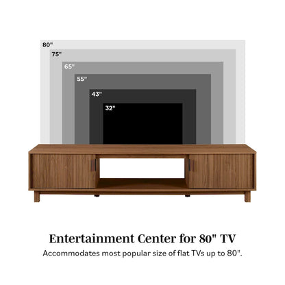 Middlebrook Designs Modern 70-inch Fluted-Door TV Stand