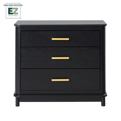 Walker Edison 3-Drawer Nightstand with Ultra-Easy Drawer Assembly