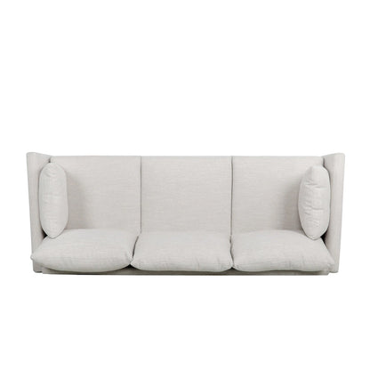 Modern 76.5 3-Seater Sofa with Birchwood Legs and Pillows