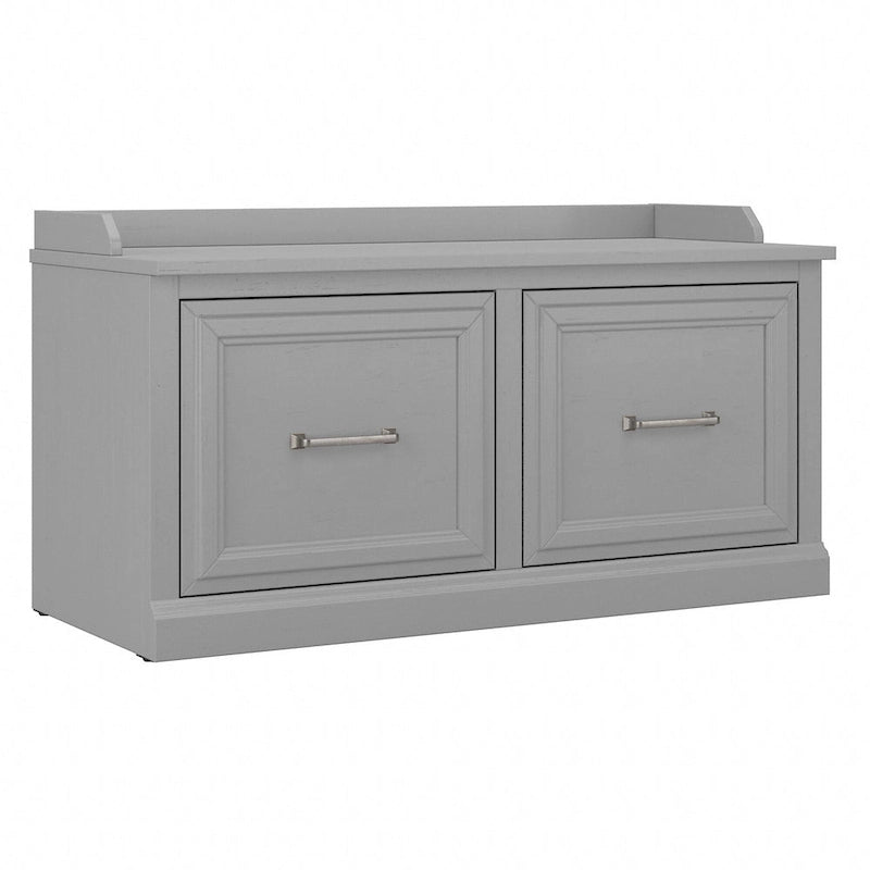 Woodland 40W Shoe Storage Bench with Doors by Bush Furniture