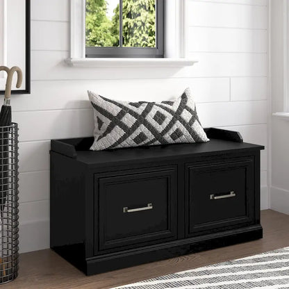 Woodland 40W Shoe Storage Bench with Doors by Bush Furniture