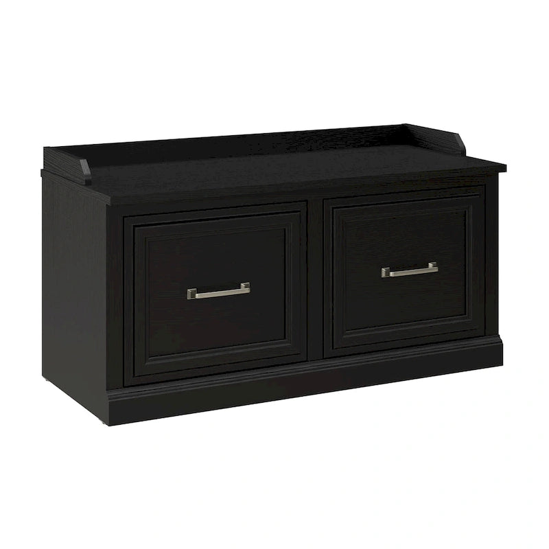 Woodland 40W Shoe Storage Bench with Doors by Bush Furniture
