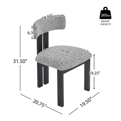 Astura Upholstered Dining Chairs, Iron Frame, Set of 4 by Christopher Knight Home