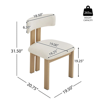 Astura Upholstered Dining Chairs, Iron Frame, Set of 4 by Christopher Knight Home