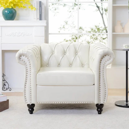 Christopher Knight Home- Winston PU Leather Chesterfield Club Chair