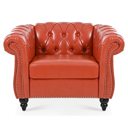 Christopher Knight Home- Winston PU Leather Chesterfield Club Chair