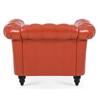 Christopher Knight Home- Winston PU Leather Chesterfield Club Chair