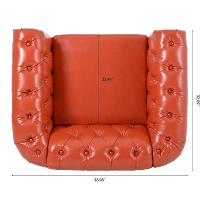 Christopher Knight Home- Winston PU Leather Chesterfield Club Chair