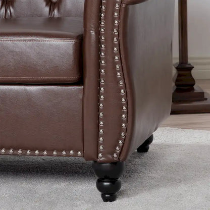 Christopher Knight Home- Winston PU Leather Chesterfield Club Chair