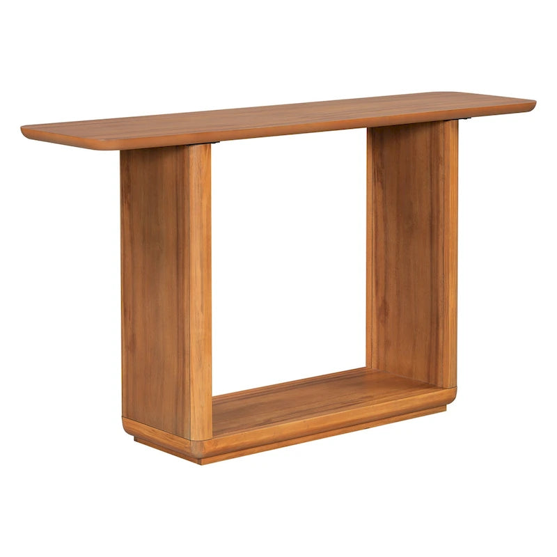 Christopher Knight Home - Mirod Elegant Minimalist Console Table with Curved Corners and U-Base Design