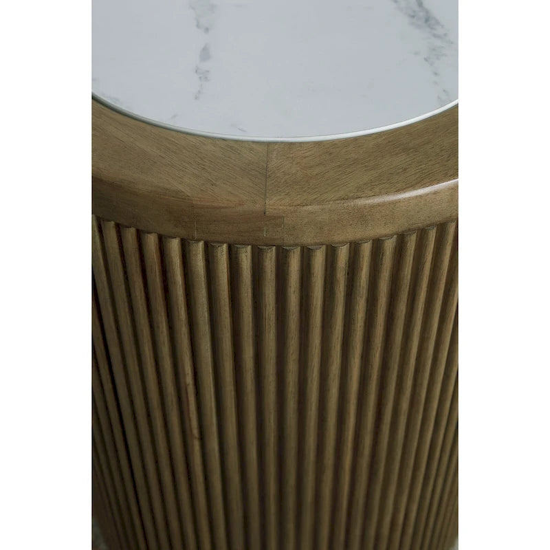 Signature Design by Ashley Camdill Light Brown/White End Table - 18.13 W x 18.13 D x 23.75 H