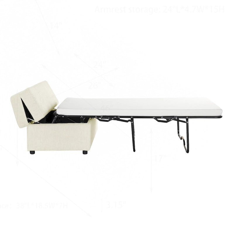 Versatile Folding Ottoman Sleeper Bed for Comfortable Accommodation