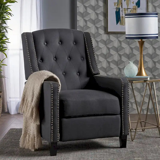 Roomfitters Classic Fabric Push Back Chair, Elegant Recliner for Living Room, Bedroom