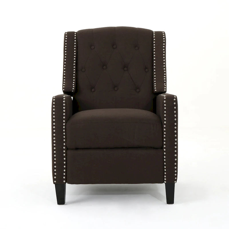 Roomfitters Classic Fabric Push Back Chair, Elegant Recliner for Living Room, Bedroom