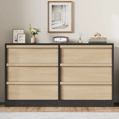 6 Drawer Dresser for Bedroom, Modern Dresser Organizer Storage Chest