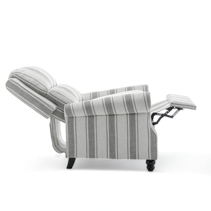 Nail-head Padded Seat Pushback Recliner Chair
