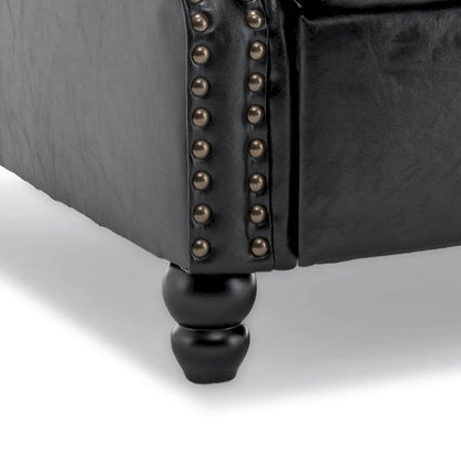 Nail-head Padded Seat Pushback Recliner Chair
