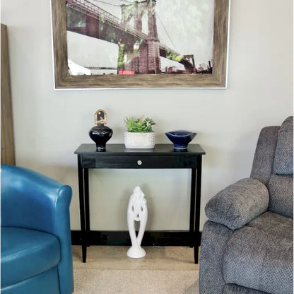 Porch & Den Holly Hill Solid Acacia 1-drawer Console Table