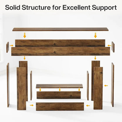 Farmhouse 2-Tier Entryway Table for Living Room, Hallway, Foyer