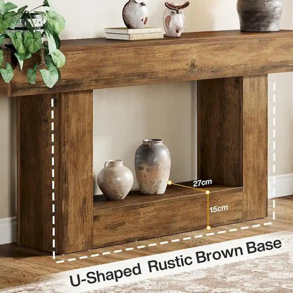 Farmhouse 2-Tier Entryway Table for Living Room, Hallway, Foyer