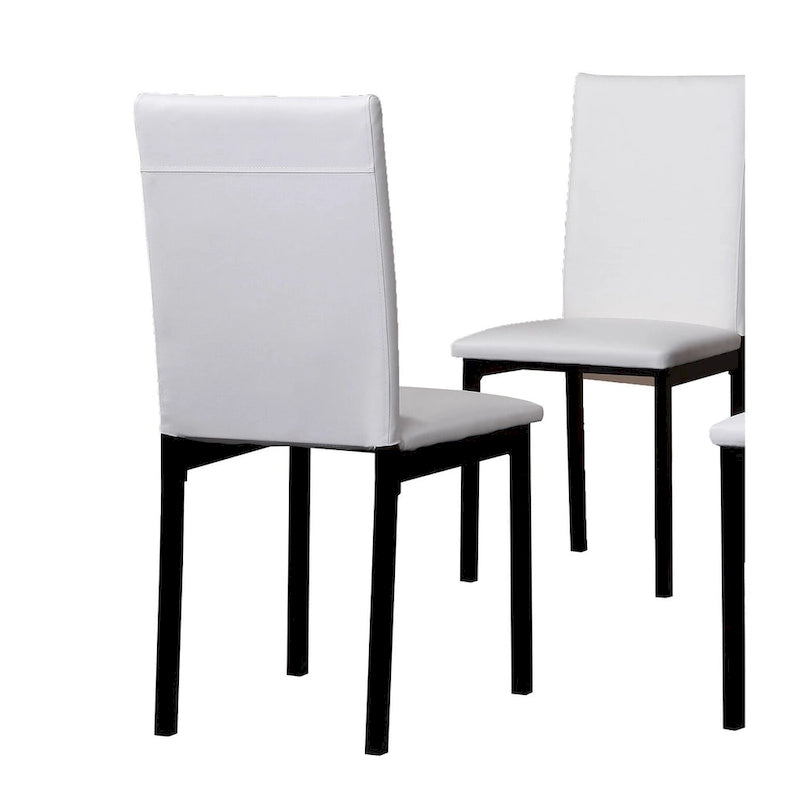 Modern 5-Piece Dining Set with Rectangular Table & 4 High Back Chairs