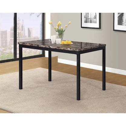 Modern 5-Piece Dining Set with Rectangular Table & 4 High Back Chairs