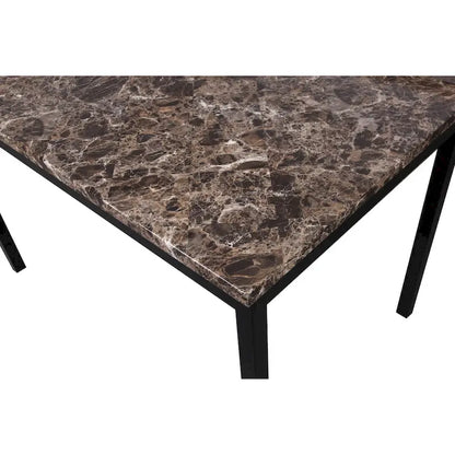 Modern 5-Piece Dining Set with Rectangular Table & 4 High Back Chairs