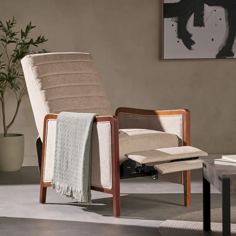 Anaura Channel Stitch Pushback Recliner by Christopher Knight Home