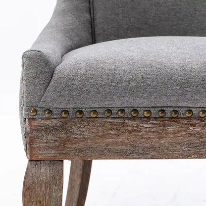 Ultra Side Dining Chair with Thickened Fabric and Bronze Nail Head, Set of 2