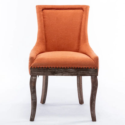 Ultra Side Dining Chair with Thickened Fabric and Bronze Nail Head, Set of 2