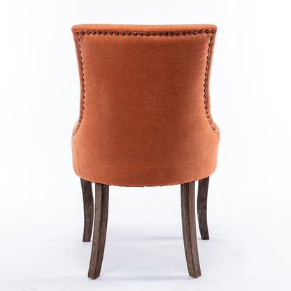 Ultra Side Dining Chair with Thickened Fabric and Bronze Nail Head, Set of 2