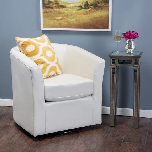 Daymian Swivel Club Chair by Christopher Knight Home - 29.00 D x 30.20 W x 30.50 H