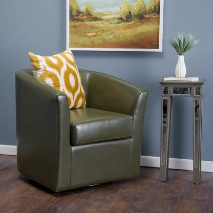 Daymian Swivel Club Chair by Christopher Knight Home - 29.00 D x 30.20 W x 30.50 H
