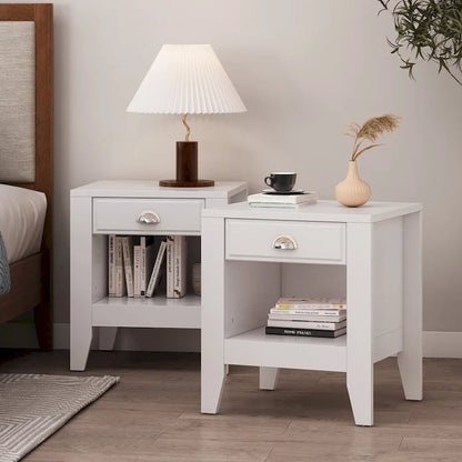 Foisy Faux Wood Nightstand with Drawer (Set of 2) by Christopher Knight Home
