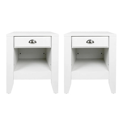 Foisy Faux Wood Nightstand with Drawer (Set of 2) by Christopher Knight Home