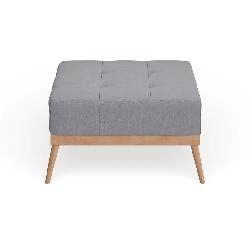 Christopher Knight Home Carson Lund Mid-century Tufted Fabric Square Ottoman Table