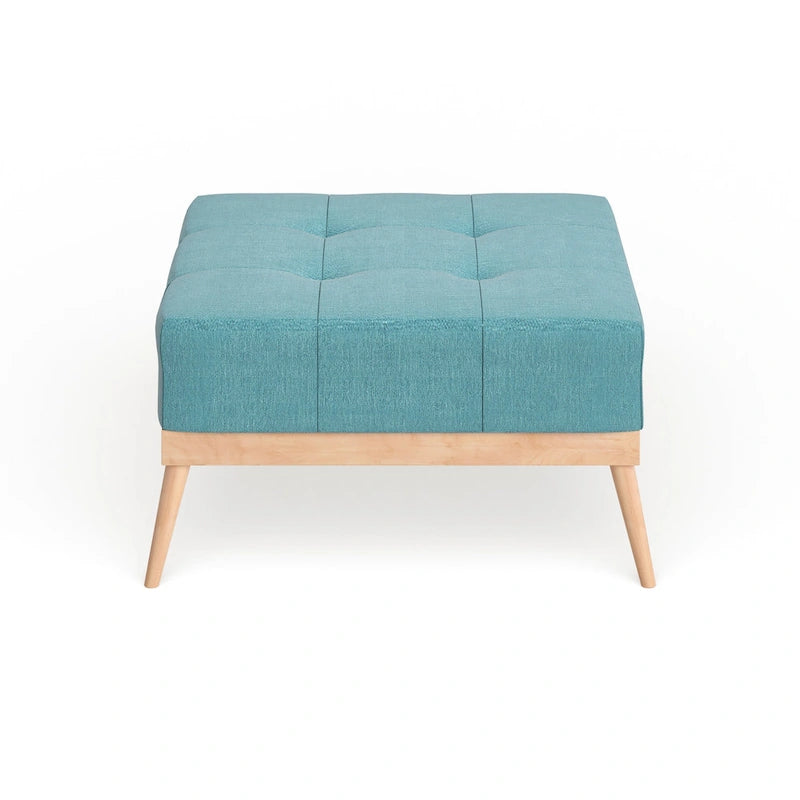 Christopher Knight Home Carson Lund Mid-century Tufted Fabric Square Ottoman Table
