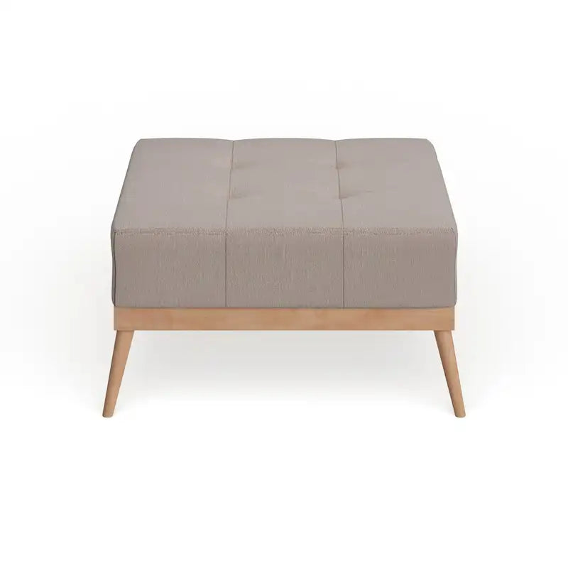 Christopher Knight Home Carson Lund Mid-century Tufted Fabric Square Ottoman Table