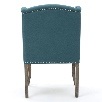 Niclas Wing Back Studded Fabric Accent Chairs (Set of 2) by Christopher Knight Home