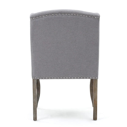 Niclas Wing Back Studded Fabric Accent Chairs (Set of 2) by Christopher Knight Home