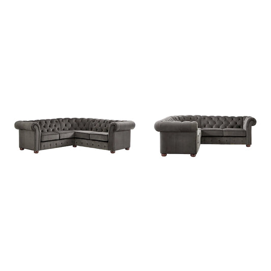 Gdansk 5-Seat L-Shaped Chesterfield Sectional Sofa