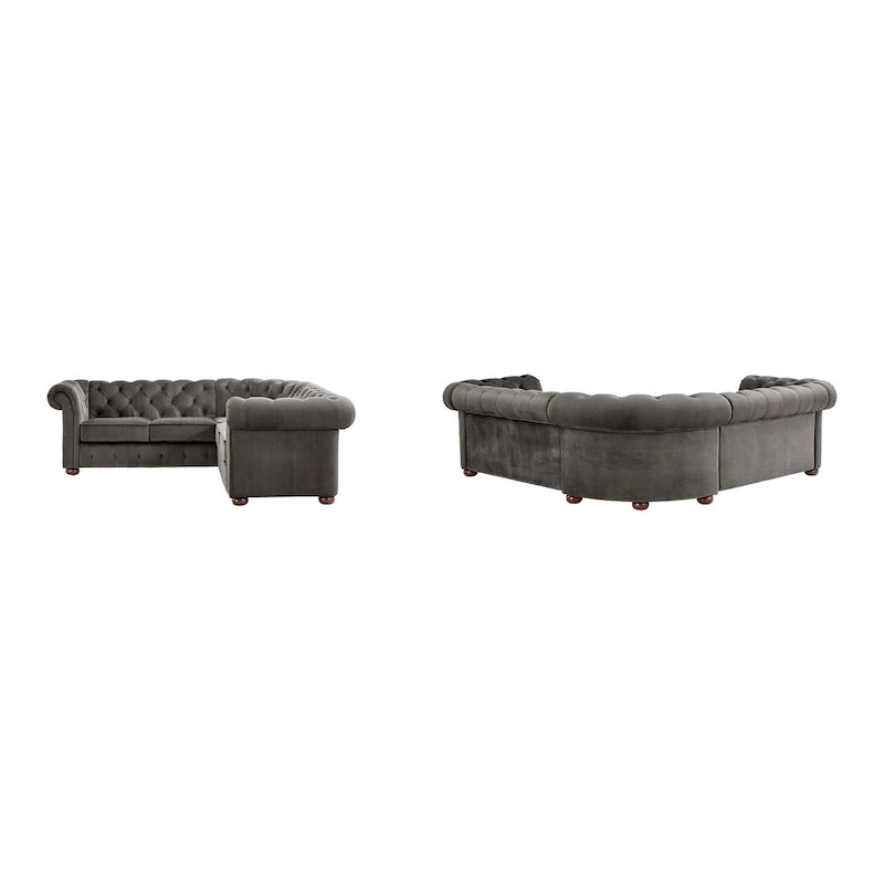 Gdansk 5-Seat L-Shaped Chesterfield Sectional Sofa
