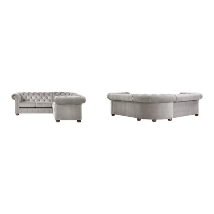 Gdansk 5-Seat L-Shaped Chesterfield Sectional Sofa