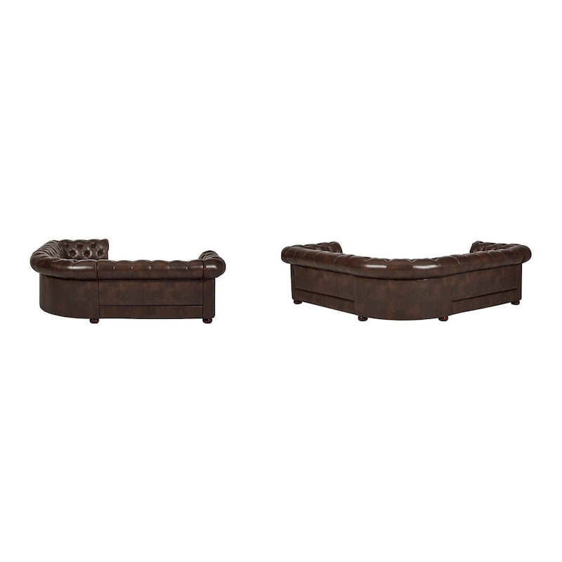 Gdansk 5-Seat L-Shaped Chesterfield Sectional Sofa